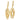14k Gold Twisted Oval Dangle Earrings for Effortless Style - Image 2