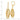 14k Gold Twisted Oval Dangle Earrings for Effortless Style - Image 4