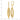 14k Gold Twisted Oval Dangle Earrings for Effortless Style - Image 4