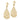 14K Polished Diamond-cut Chandelier-Style Fringed Dangle Leverback Earrings - Image 2