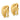 14K Gold Polished Satin Curved Omega Back Non-Pierced Earrings - Image 2