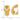 14K Gold Polished Satin Curved Omega Back Non-Pierced Earrings - Image 4