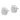 14K White Gold Diamond-Cut Puffed Square Earrings - Image 2
