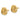 Gold knot earrings on a white background