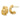 14K Polished and Textured Twisted Post Earrings - Image 1