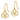 14k and White Rhodium Diamond-cut Clover Dangle French Hook Earrings - Image 2