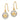 14k Gold Diamond-Cut Clover Circle Dangle Earrings - Image 2