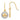 14k Gold Diamond-Cut Clover Circle Dangle Earrings - Image 1