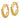 14K Gold Polished Oval Tube Hoop Earrings - Chic Statement Style - Image 2