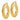 14K Gold Knife-Edge Oval Tube Hoop Earrings with Diamond-Cut Detail - Image 2