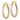 14k with Rose and White Rhodium Polished Twisted 2.00 x 24mm Tube Hoop Earrings - Image 2