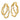14k Gold Polished Wavy Double Circle Hoop Earrings - Image 2