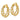 14k Gold Twisted Three Strand Hoop Earrings - Image 2
