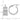 14K with White Rhodium Polished Triple Row 8.00mm x 18mm Round Hoop Earrings - Image 3