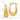 14k Gold Tapered Hoop Earrings - Polished & Modern - Image 3