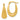14k Gold Tapered Hoop Earrings - Polished & Modern - Image 1