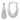 14k White Gold Tapered Hoop Earrings - Polished for Everyday Chic - Image 1