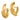 14k Gold Polished Double J-Hoop Earrings for Effortless Style - Image 2