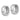 14k White Gold Diamond-Cut Round Hinged Hoop Earrings - 5mm - Image 2