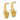 14k Gold Cut-Out J-Hoop Earrings for Effortless Style - Image 2