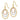 14k Tri-Color Graduated Circles Dangle French Hook Earrings - Image 1