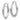 14k White Gold Polished Oval Hoop Earrings with Diamond-Cut Detail - Image 1