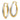 14k Two-Tone Diamond-Cut Oval Hoop Earrings for Effortless Style - Image 1