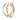 14k Two-Tone Diamond-Cut Oval Hoop Earrings for Effortless Style - Image 4