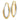 14k Two-tone Diamond-cut Polished Oval Hoop Earring - Image 1