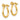 14k Gold 3D Shackle Link Screw Earrings for a Bold Look - Image 1