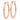 14k Rose Gold Polished Oval Tube Hoop Earrings - Image 2