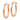 Rose Gold Polished Oval Tube Hoop Earrings - Modern Chic Statement - Image 2