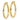 14k Polished/Textured Post Hoop Earring - Image 1