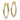 14K Two-Tone Polished Hoop Earrings for Effortless Everyday Style - Image 1