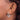 14k White Gold Diamond-Cut Tube Hoop Earrings - Modern Chic Style - Image 3