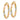 14k Tri-color Light Twisted Hoop Earrings - Image 2