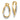 14K Two-Tone Oval Hoop Earrings for Effortless Style - Image 1