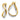 14K Two-Tone Polished Twisted Hoop Earrings - Image 1