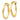 14K Gold Twisted Oval Hoop Earrings for Effortless Style - Image 1