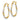 14k Gold & Rhodium Twisted Hoop Earrings with Satin Diamond Cut Finish - Image 2