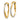 14K White Gold Textured Polished Oval Hoop Earrings - Image 1