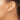 14K White Gold Textured Polished Oval Hoop Earrings - Image 2
