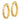 14K Gold Scalloped Hoop Earrings - Satin & Polished Finish - Image 2