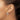 14K White Gold Patterned Oval Hoop Earrings - Chic Everyday Style - Image 3