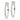 14k White Gold Polished Oval Tube Hoop Earrings - Image 2