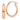 14k Rose Gold Polished Oval Tube Hoop Earrings - Image 1