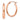 14k Rose Gold Polished Oval Tube Hoop Earrings - Image 1