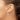 14k White Gold Polished Oval Hoop Earrings - Modern Chic Design - Image 3