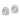 14K White Gold Polished Love Knot Earring Jackets - Image 2