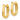 14k Oval Hinged Hoop Earrings - Image 1